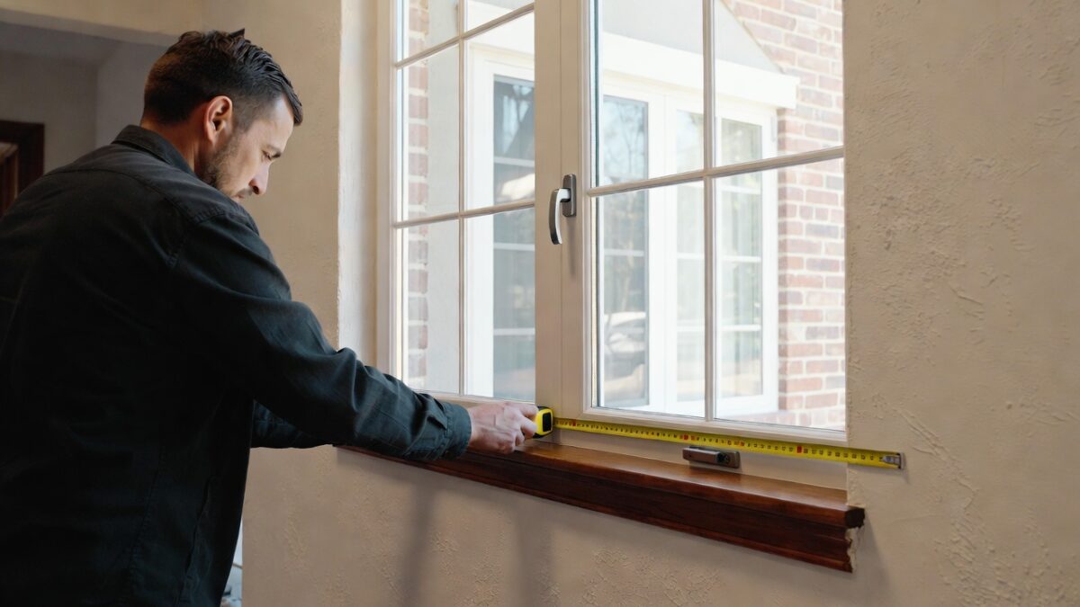 person measuring window image